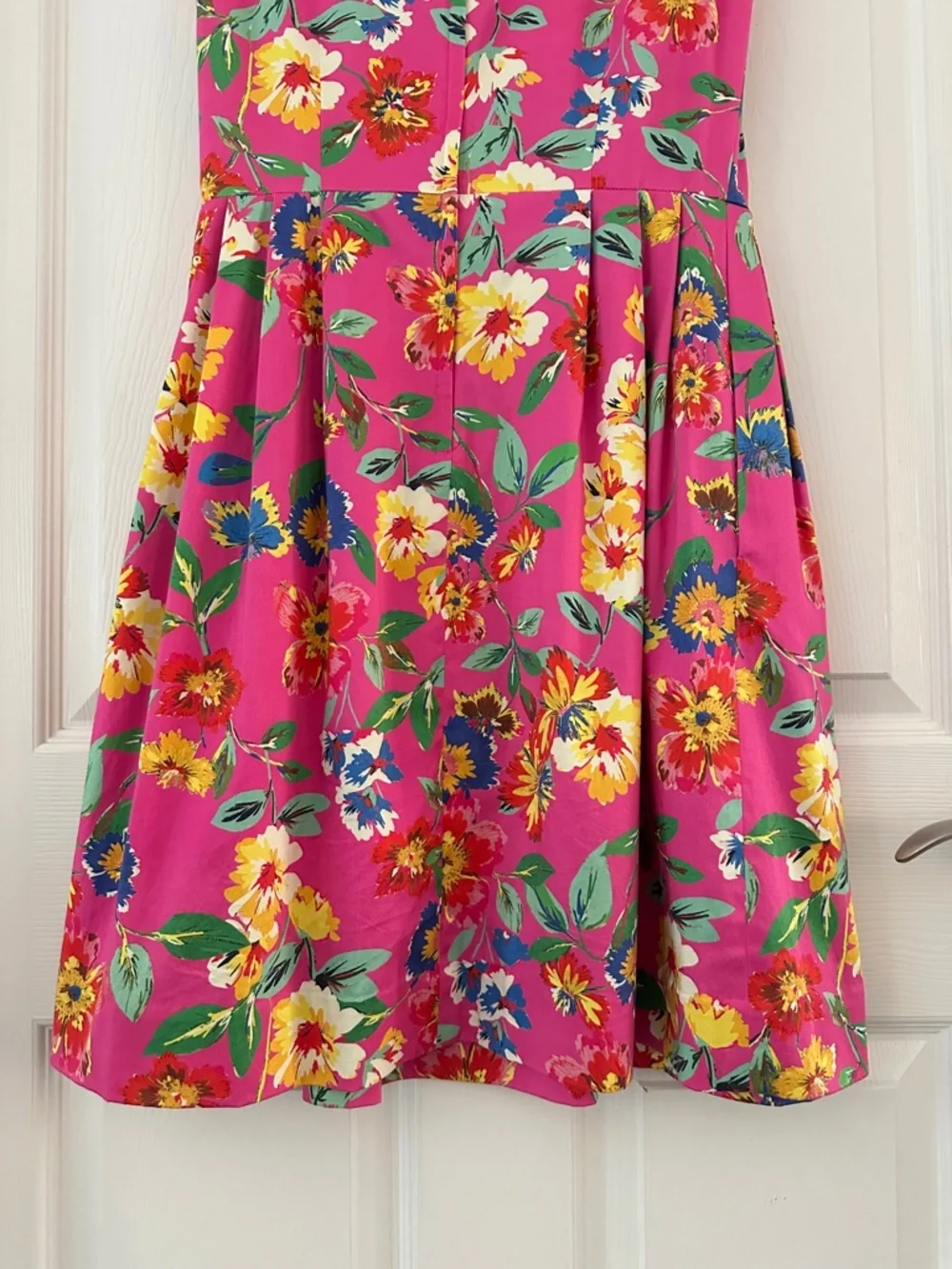 Kate Spade Sonja Pink Floral Pleated Dress Women’s Size 8